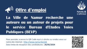 Offre d'emploi ville de Namur